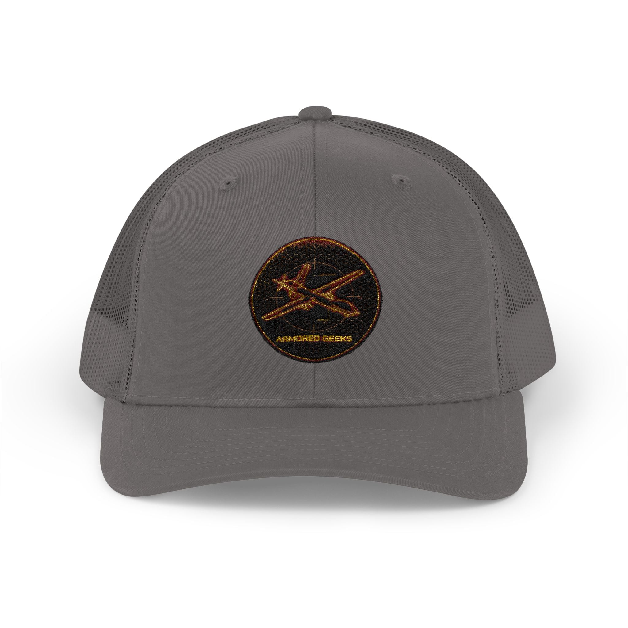 Embroidered Sunrise Wave Snapback Trucker Cap