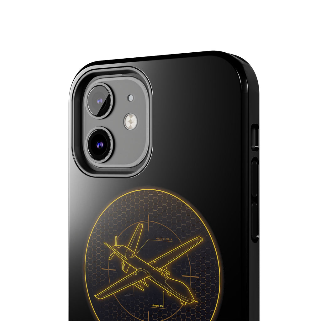 Tough Phone Case — Armored Geeks Drone Emblem (Black & Gold)