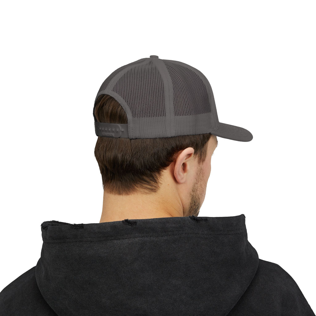 Embroidered Sunrise Wave Snapback Trucker Cap