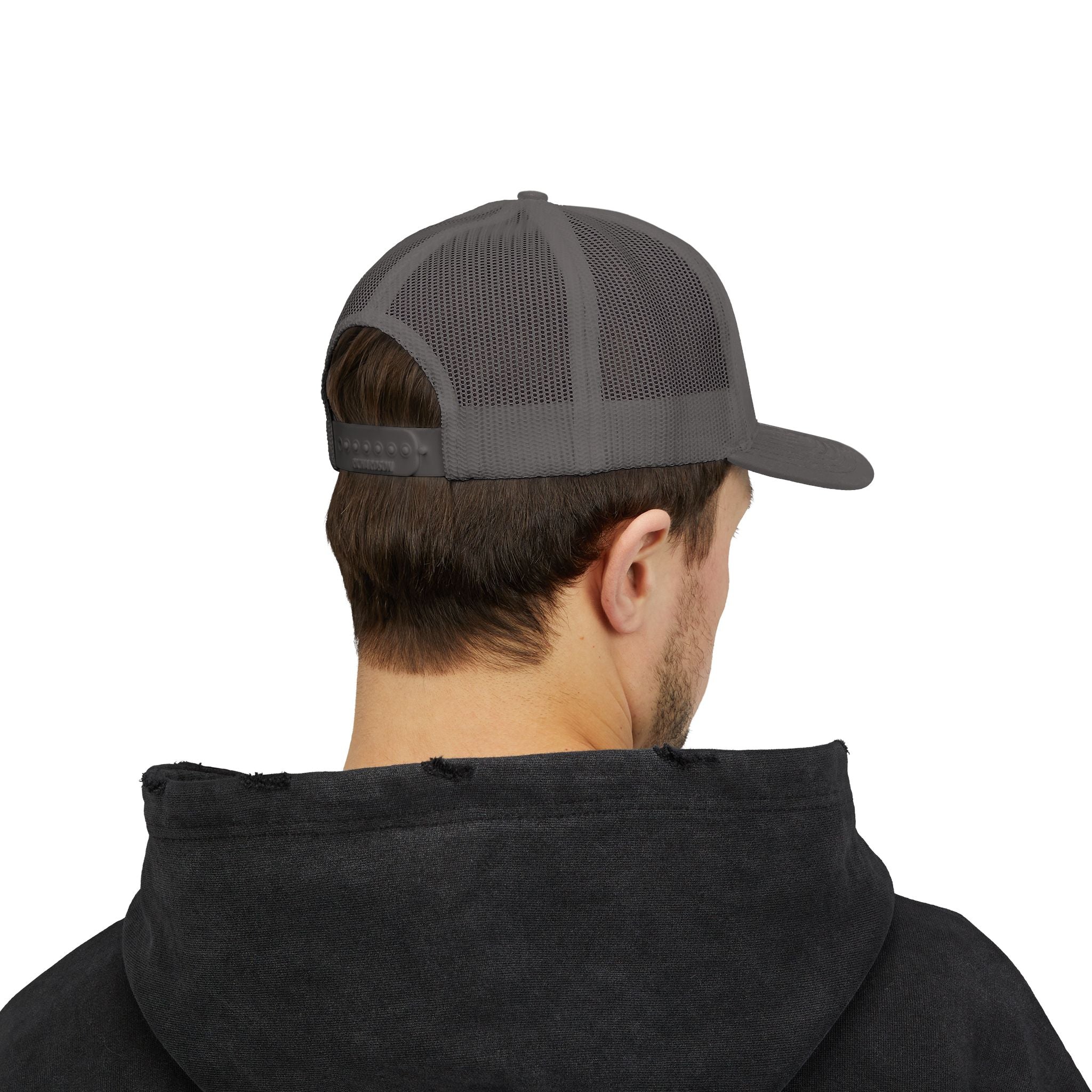 Embroidered Sunrise Wave Snapback Trucker Cap