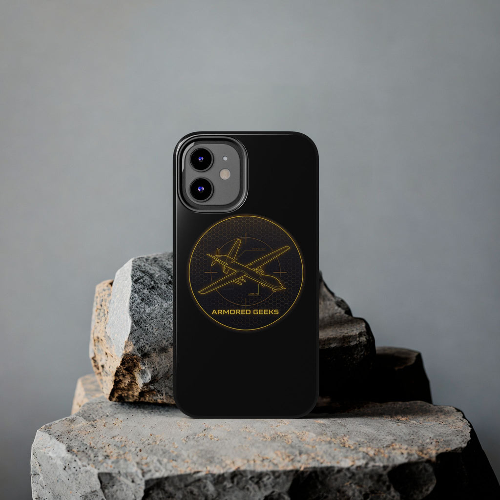 Tough Phone Case — Armored Geeks Drone Emblem (Black & Gold)