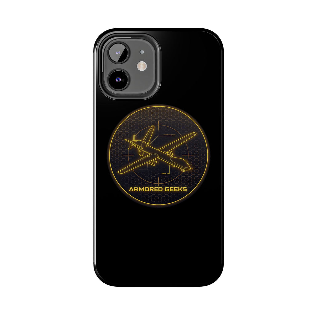 Tough Phone Case — Armored Geeks Drone Emblem (Black & Gold)