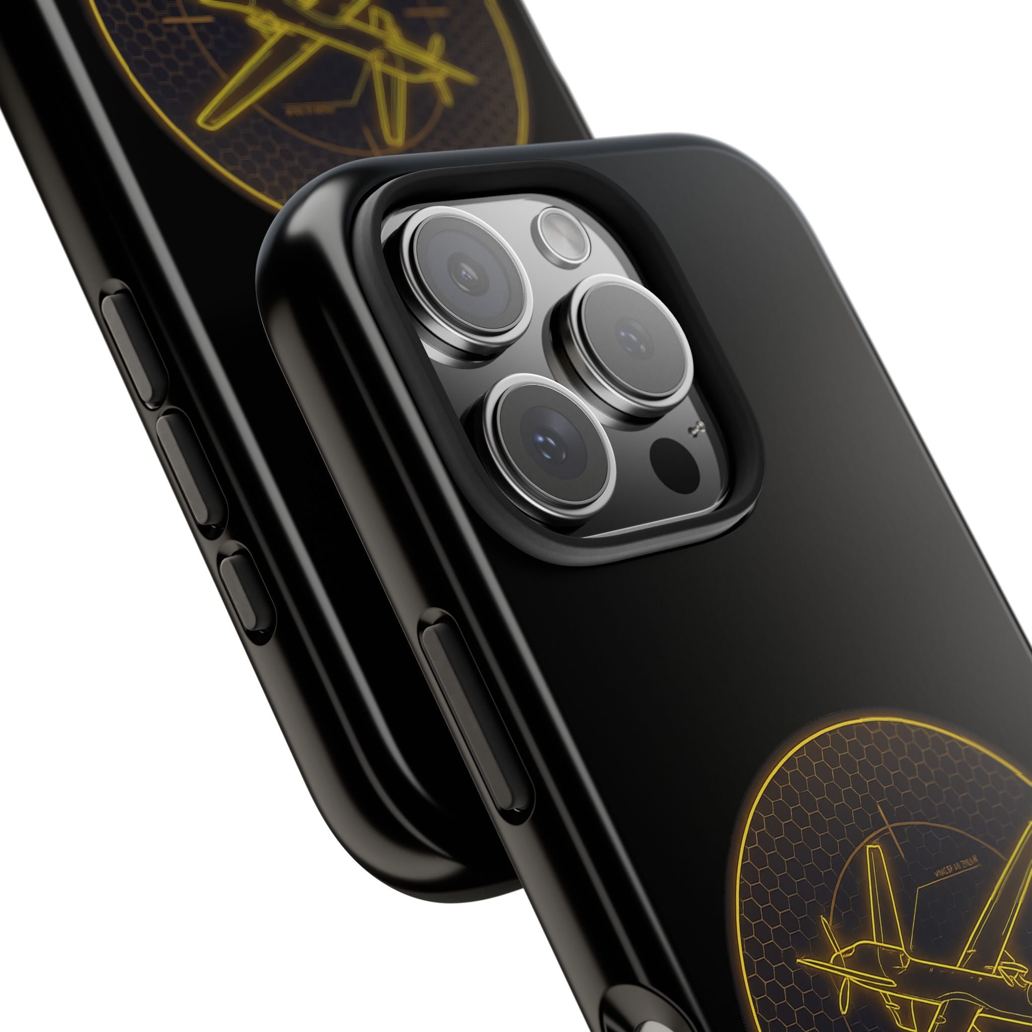 Tough Phone Case — Armored Geeks Drone Emblem (Black & Gold)