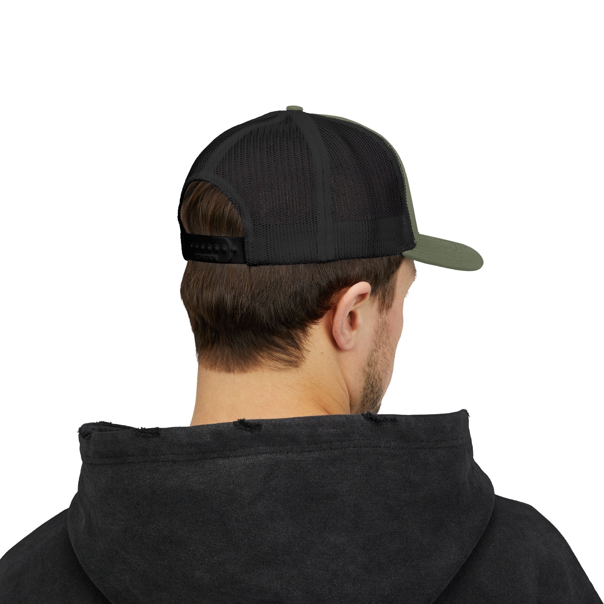 Embroidered Sunrise Wave Snapback Trucker Cap