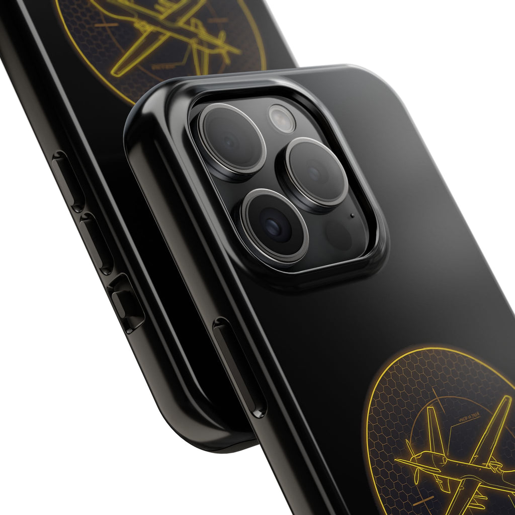 Tough Phone Case — Armored Geeks Drone Emblem (Black & Gold)