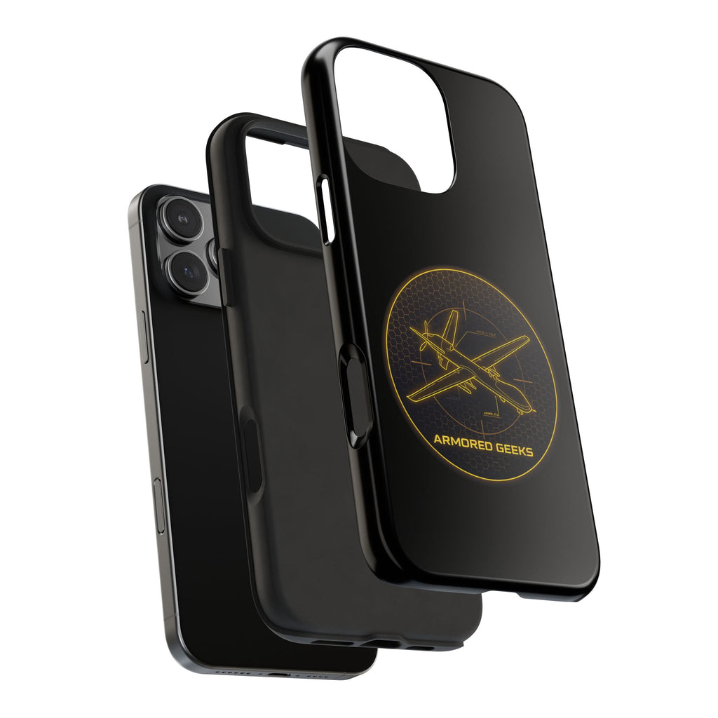 Tough Phone Case — Armored Geeks Drone Emblem (Black & Gold)
