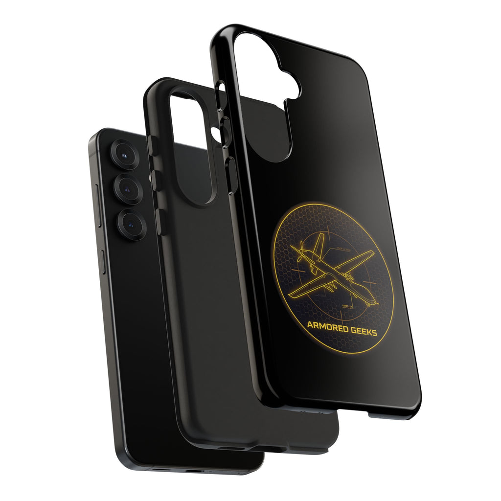 Tough Phone Case — Armored Geeks Drone Emblem (Black & Gold)