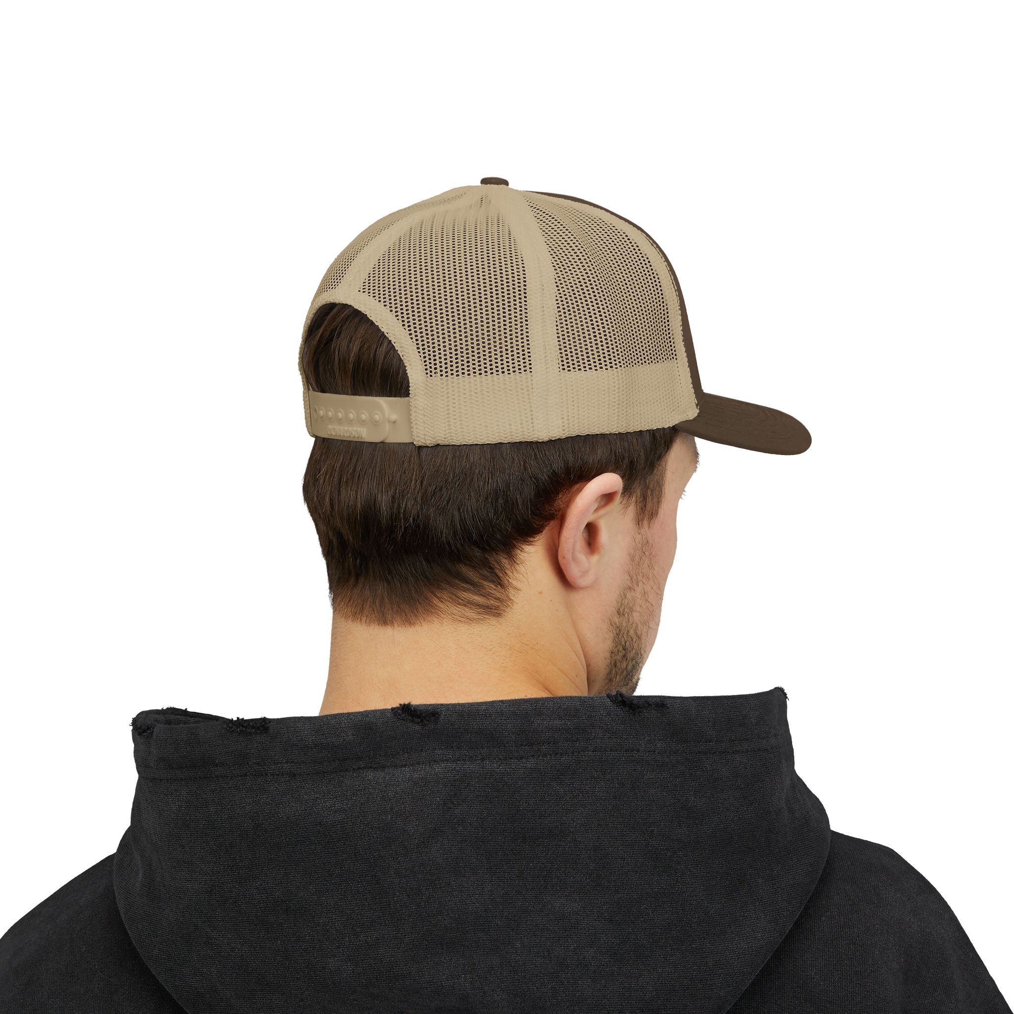 Embroidered Sunrise Wave Snapback Trucker Cap
