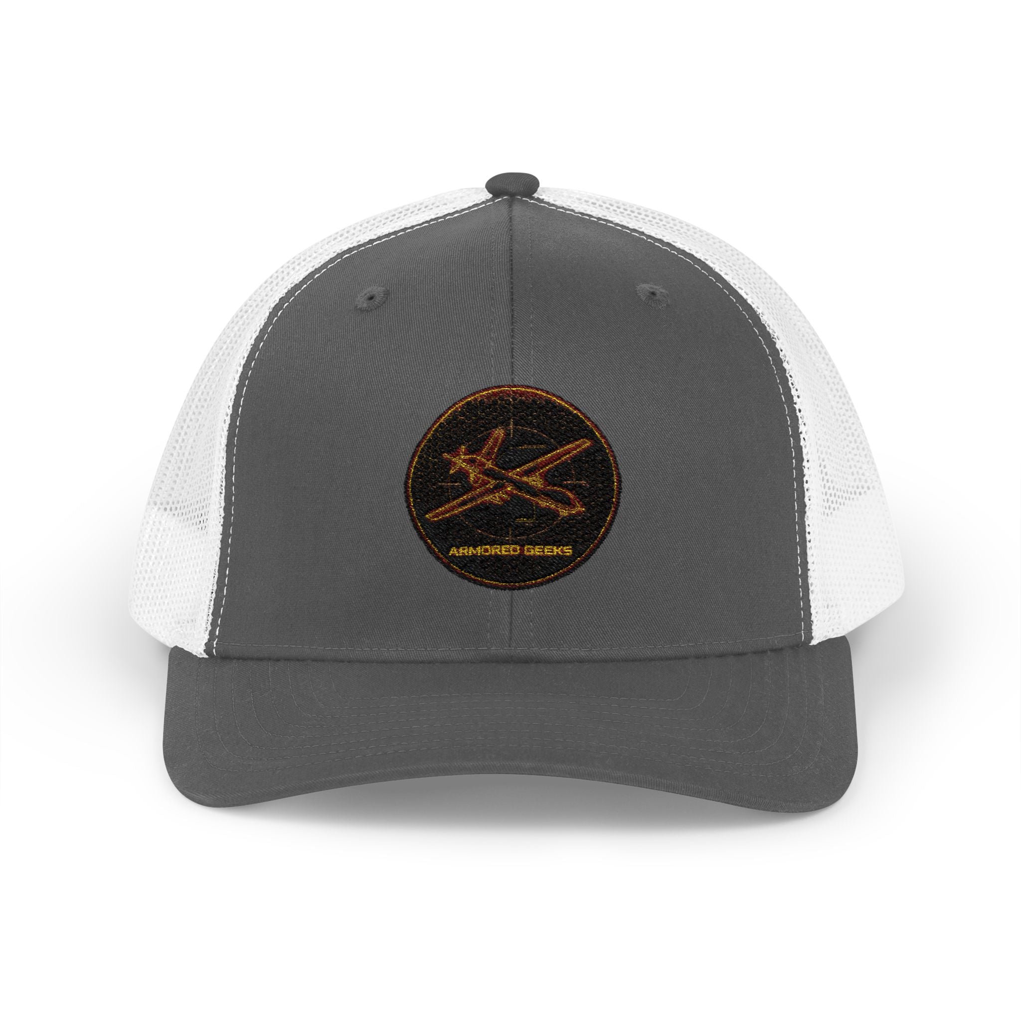 Embroidered Sunrise Wave Snapback Trucker Cap