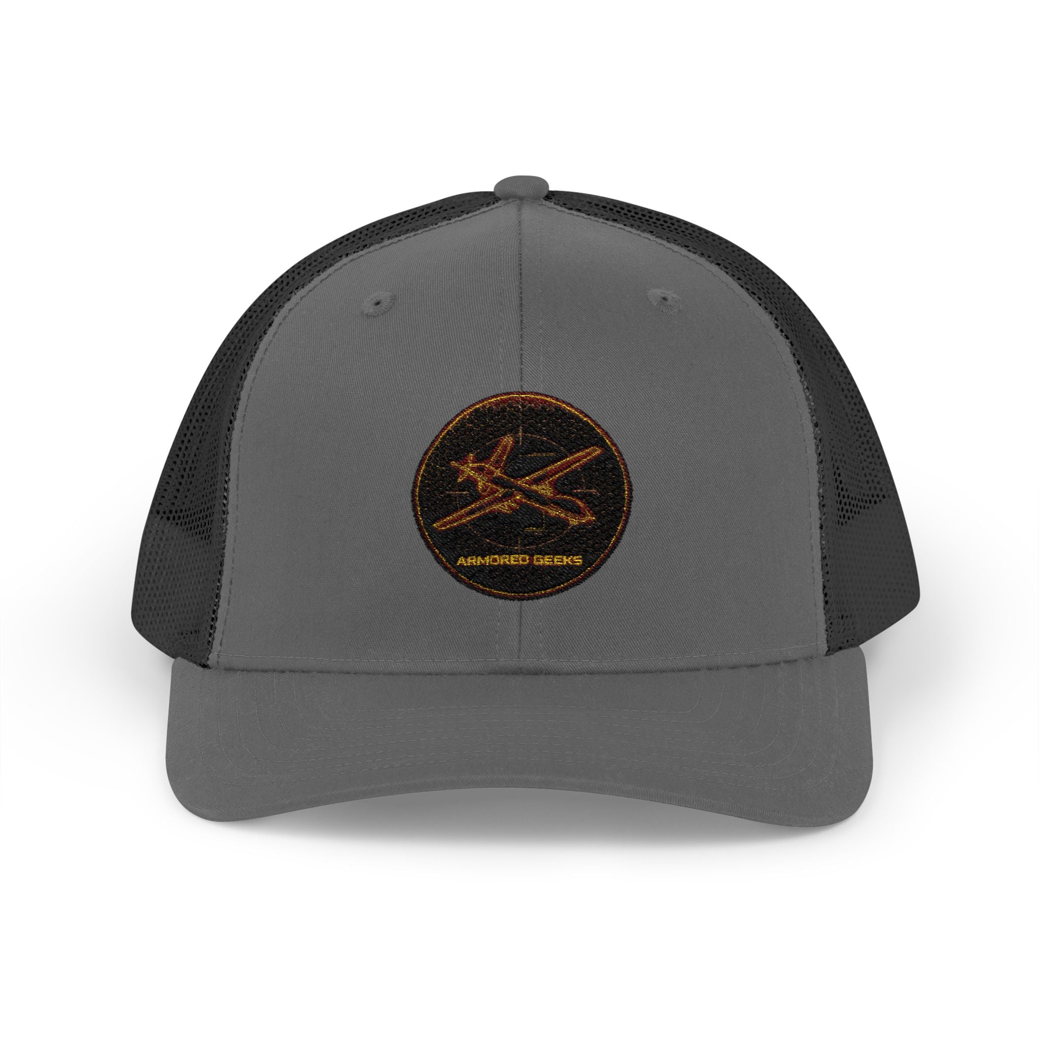 Embroidered Sunrise Wave Snapback Trucker Cap