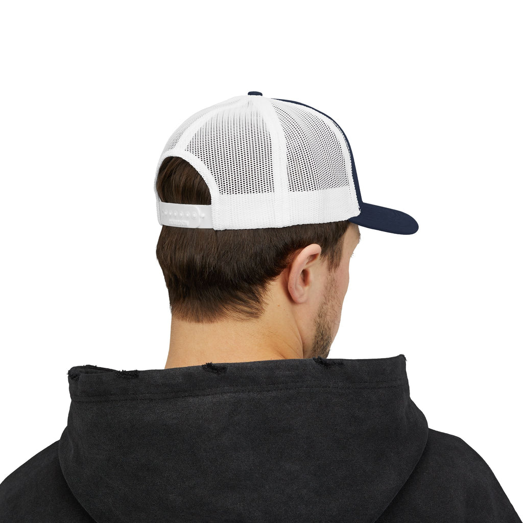 Embroidered Sunrise Wave Snapback Trucker Cap