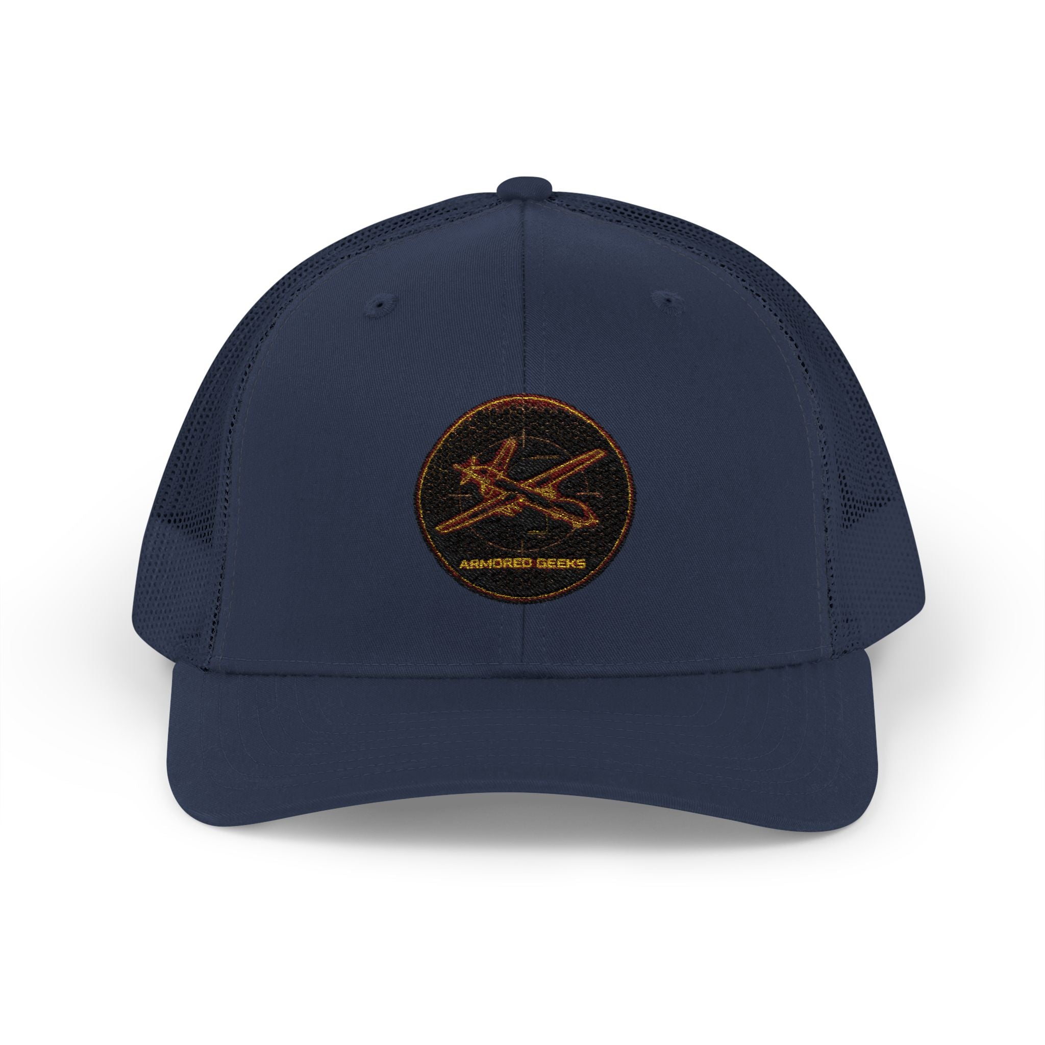 Embroidered Sunrise Wave Snapback Trucker Cap