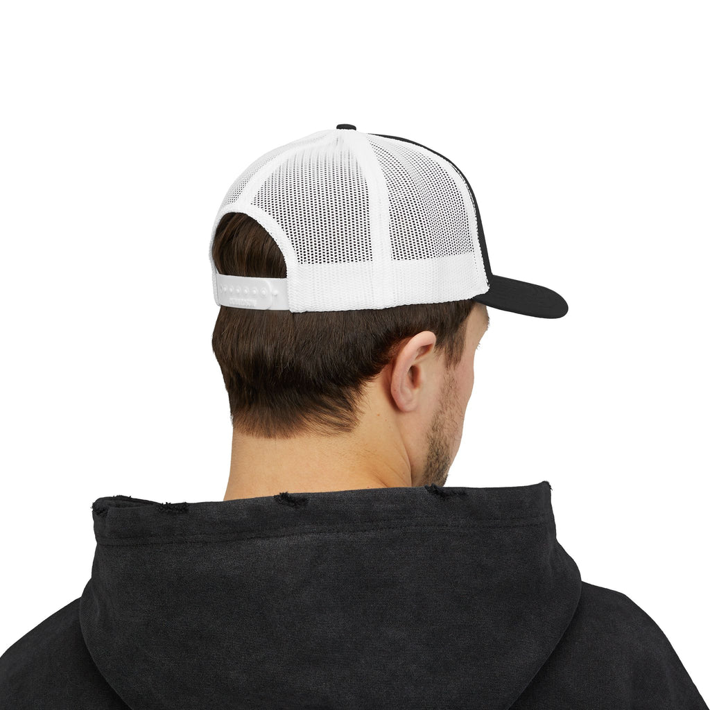 Embroidered Sunrise Wave Snapback Trucker Cap