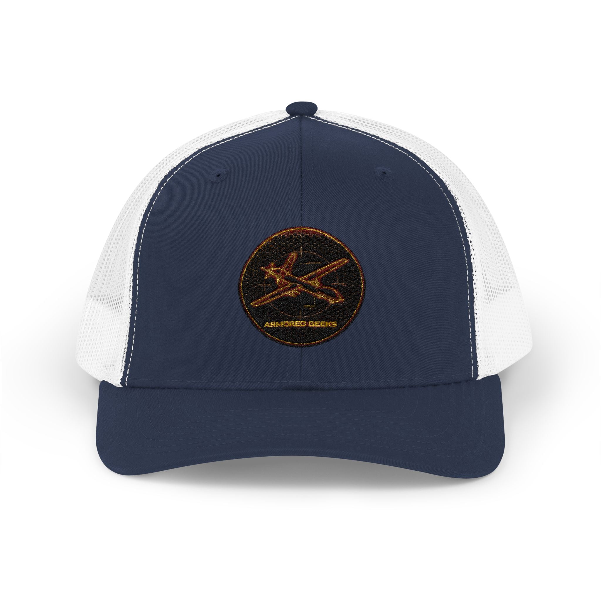 Embroidered Sunrise Wave Snapback Trucker Cap