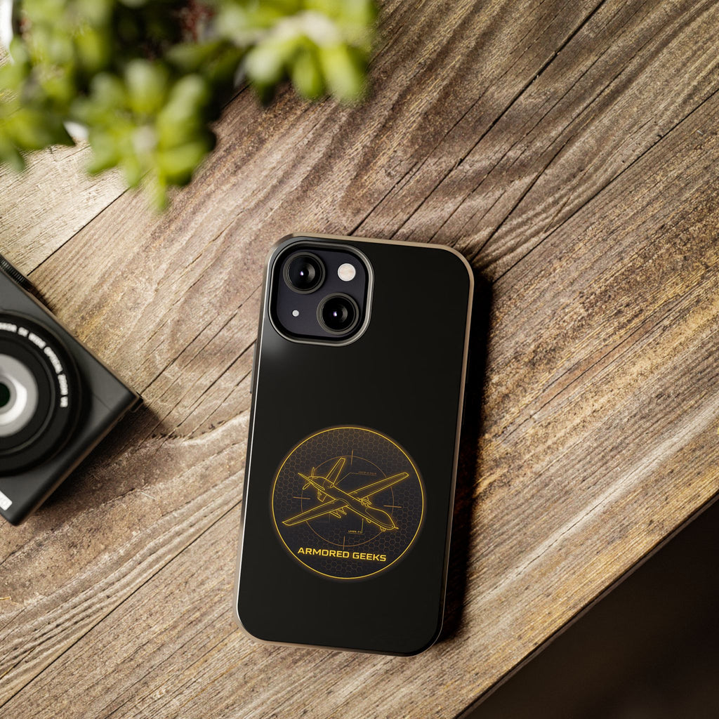 Tough Phone Case — Armored Geeks Drone Emblem (Black & Gold)