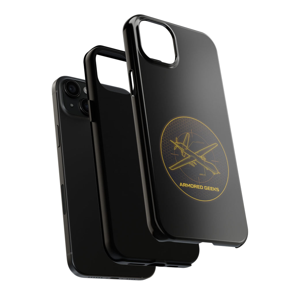 Tough Phone Case — Armored Geeks Drone Emblem (Black & Gold)