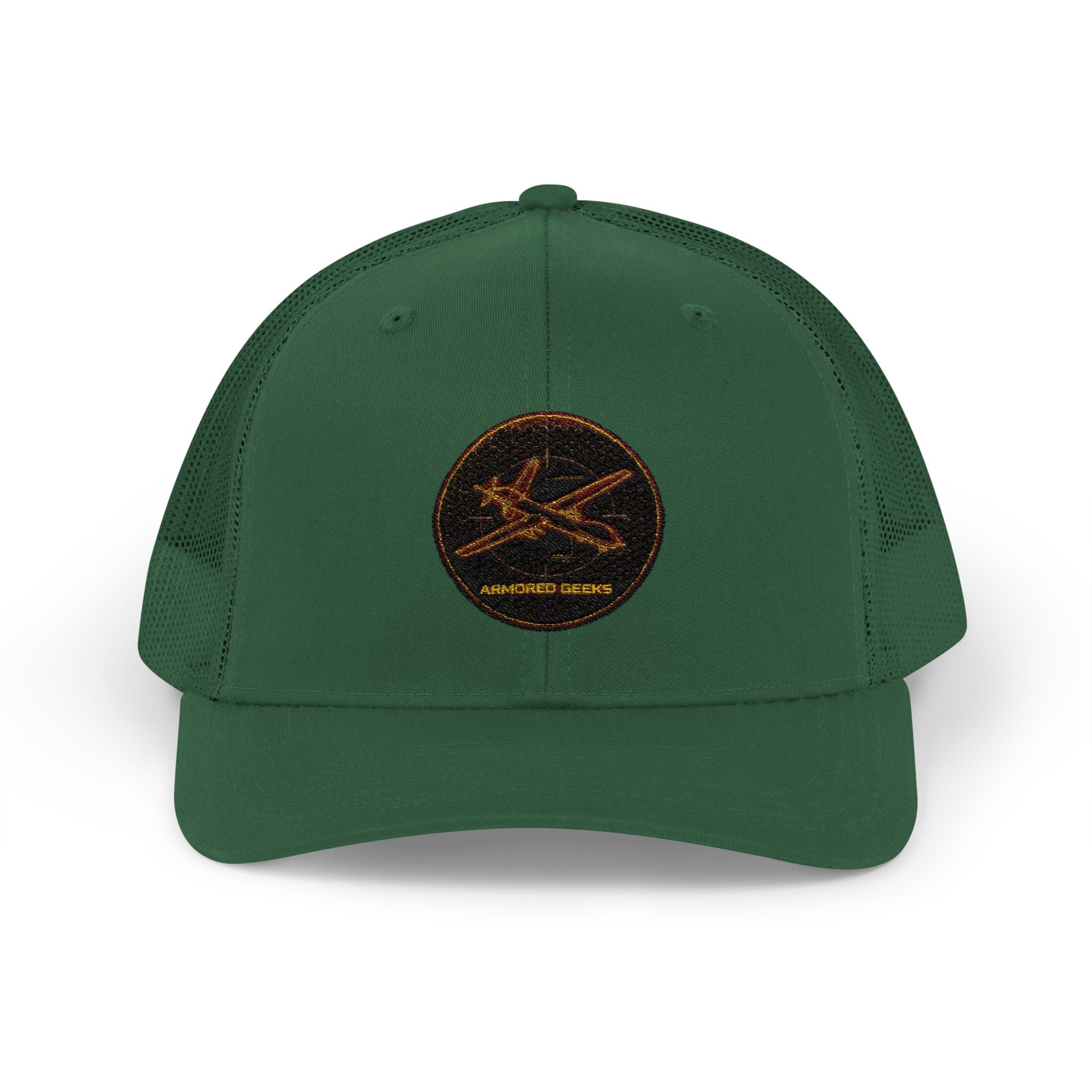 Embroidered Sunrise Wave Snapback Trucker Cap