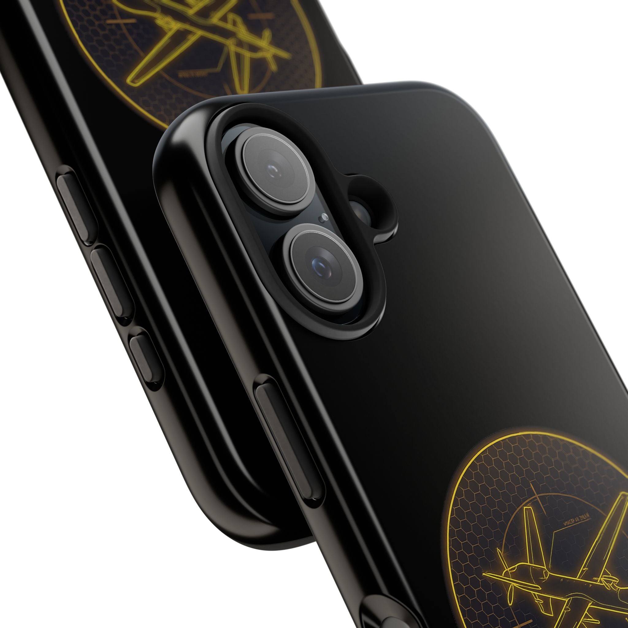 Tough Phone Case — Armored Geeks Drone Emblem (Black & Gold)
