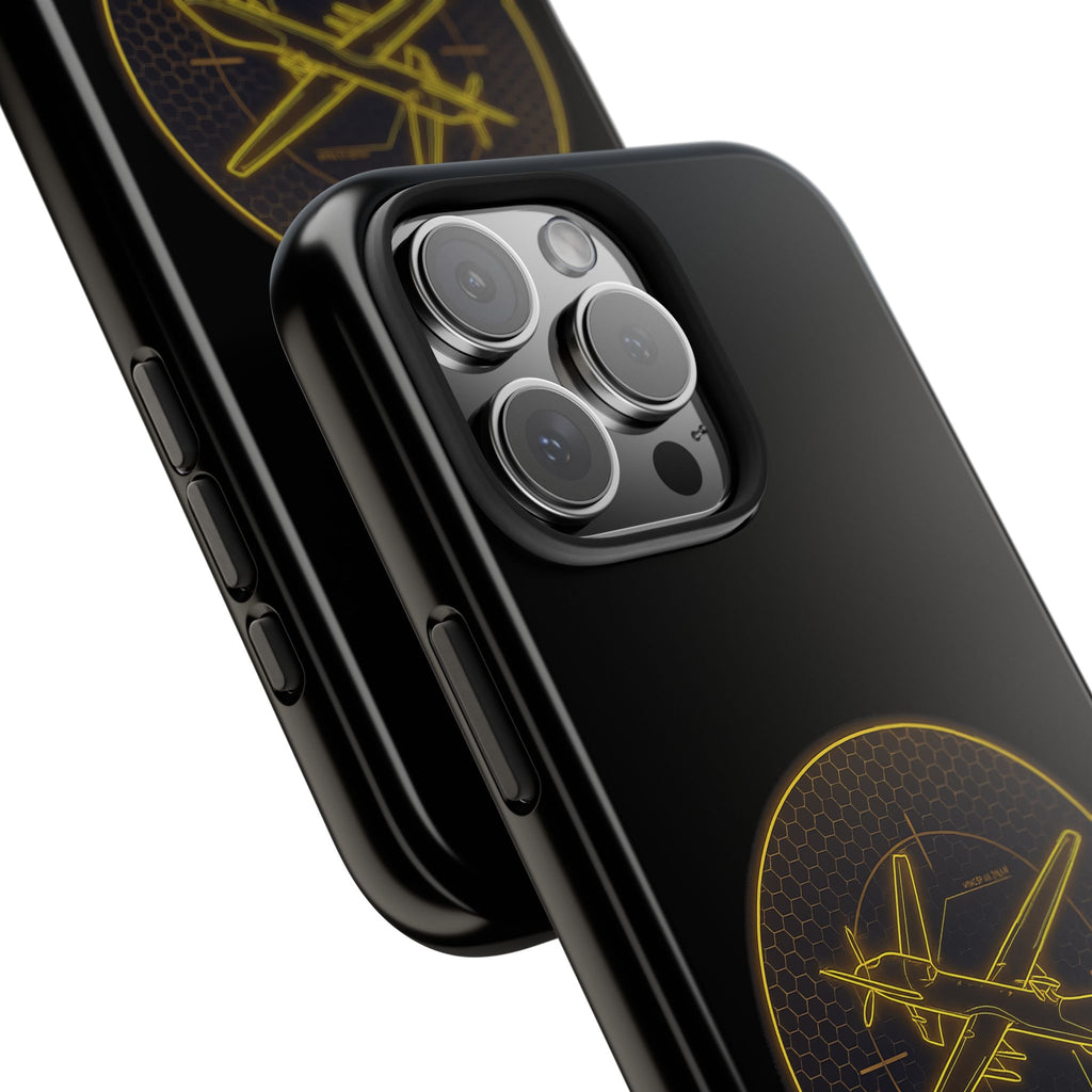 Tough Phone Case — Armored Geeks Drone Emblem (Black & Gold)