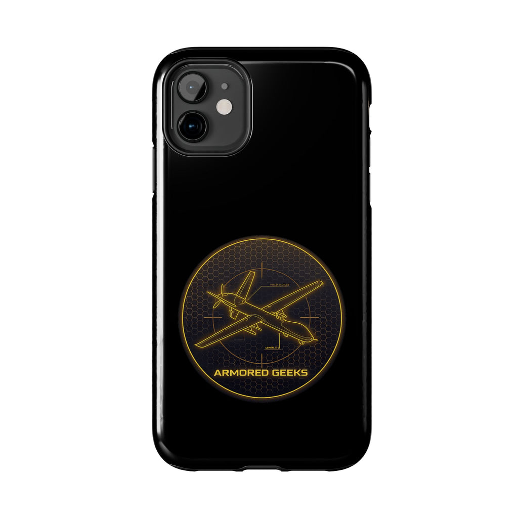 Tough Phone Case — Armored Geeks Drone Emblem (Black & Gold)