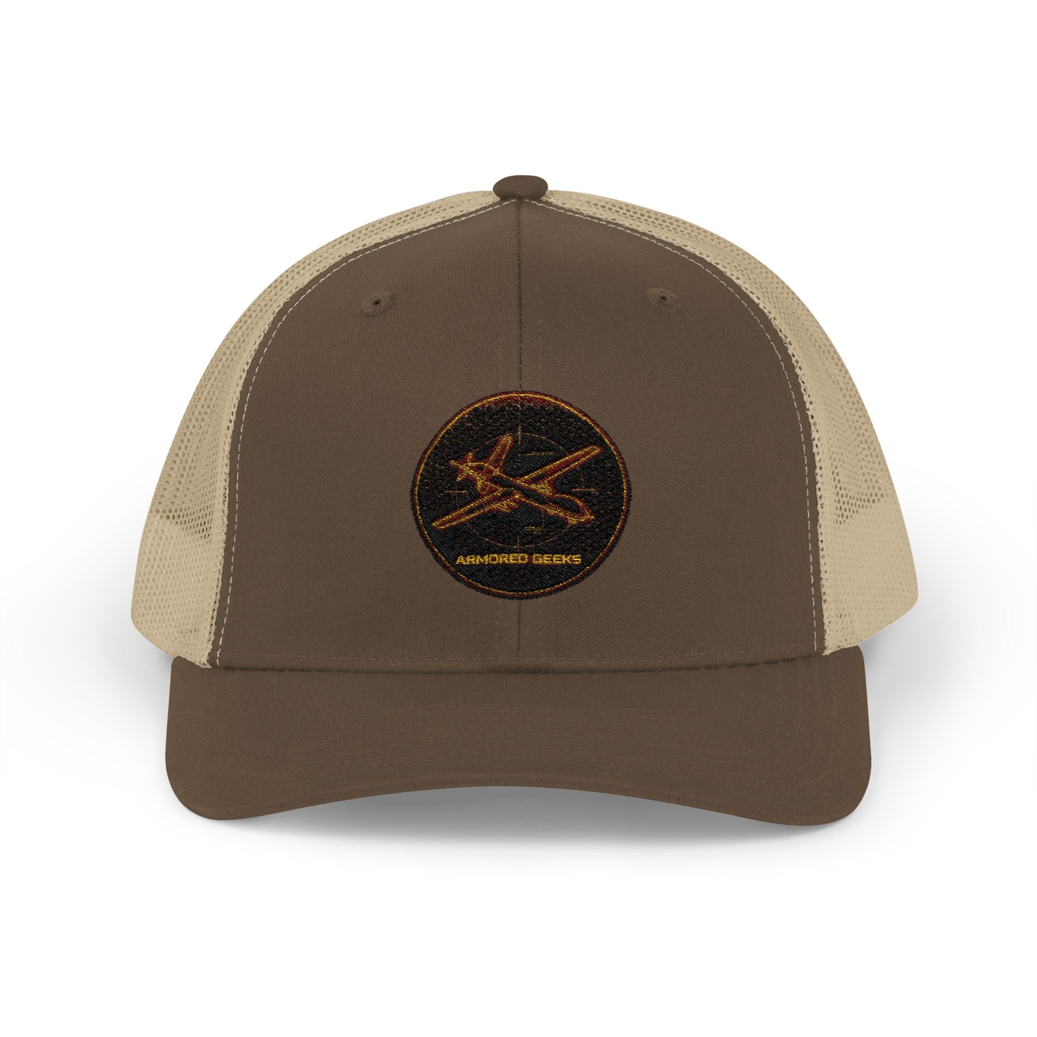 Embroidered Sunrise Wave Snapback Trucker Cap