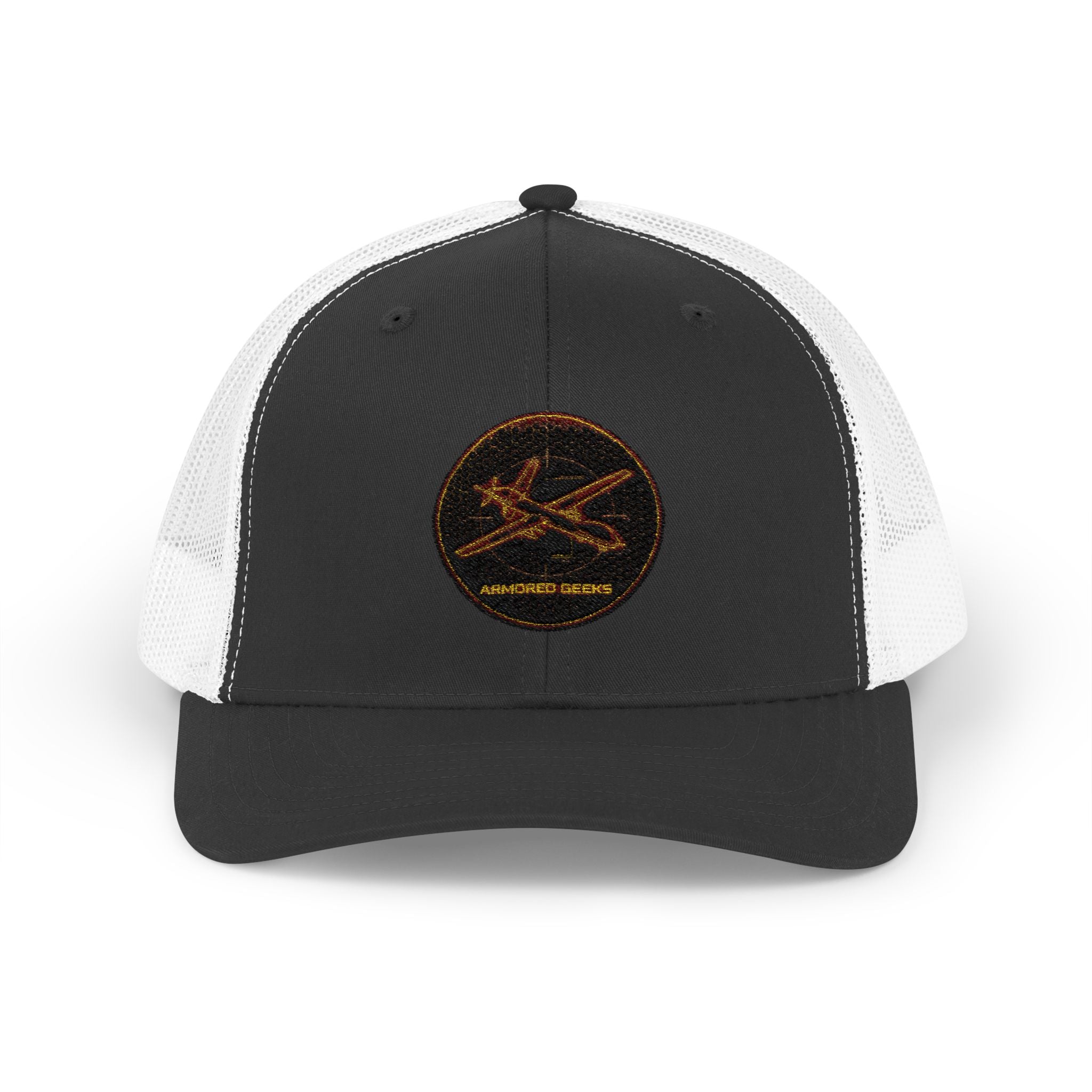 Embroidered Sunrise Wave Snapback Trucker Cap