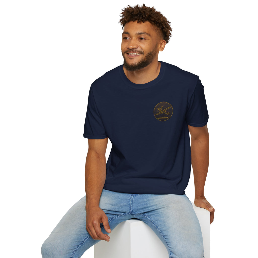 Fishing Crew T-Shirt — Golden Rod & Reel Pocket Logo Tee