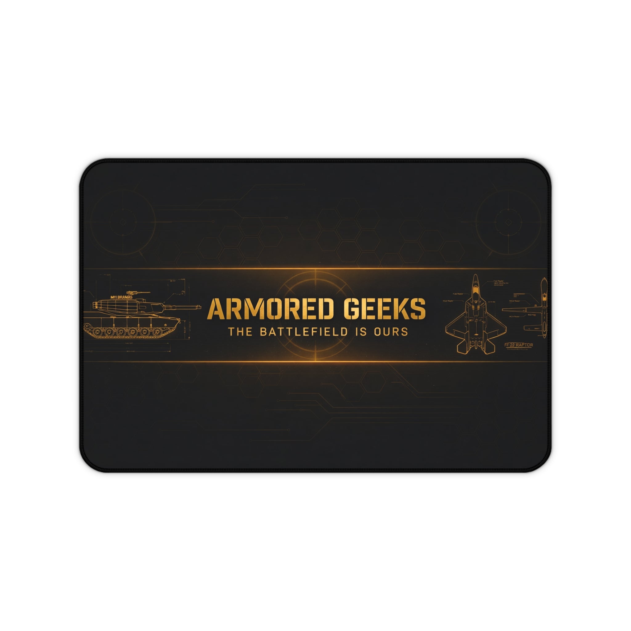 Armored Geeks Gaming Desk Mat — 'The Battlefield Is Ours' Military Mouse Pad