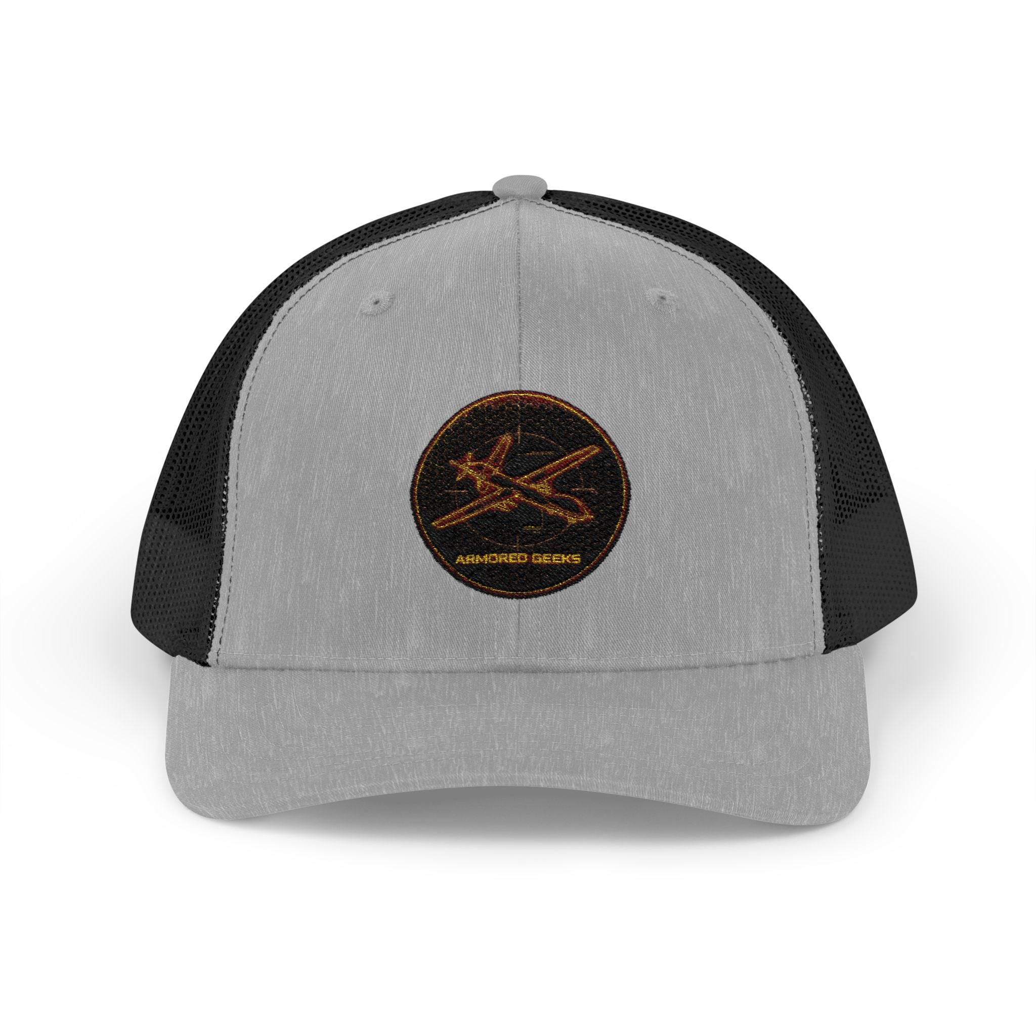 Embroidered Sunrise Wave Snapback Trucker Cap
