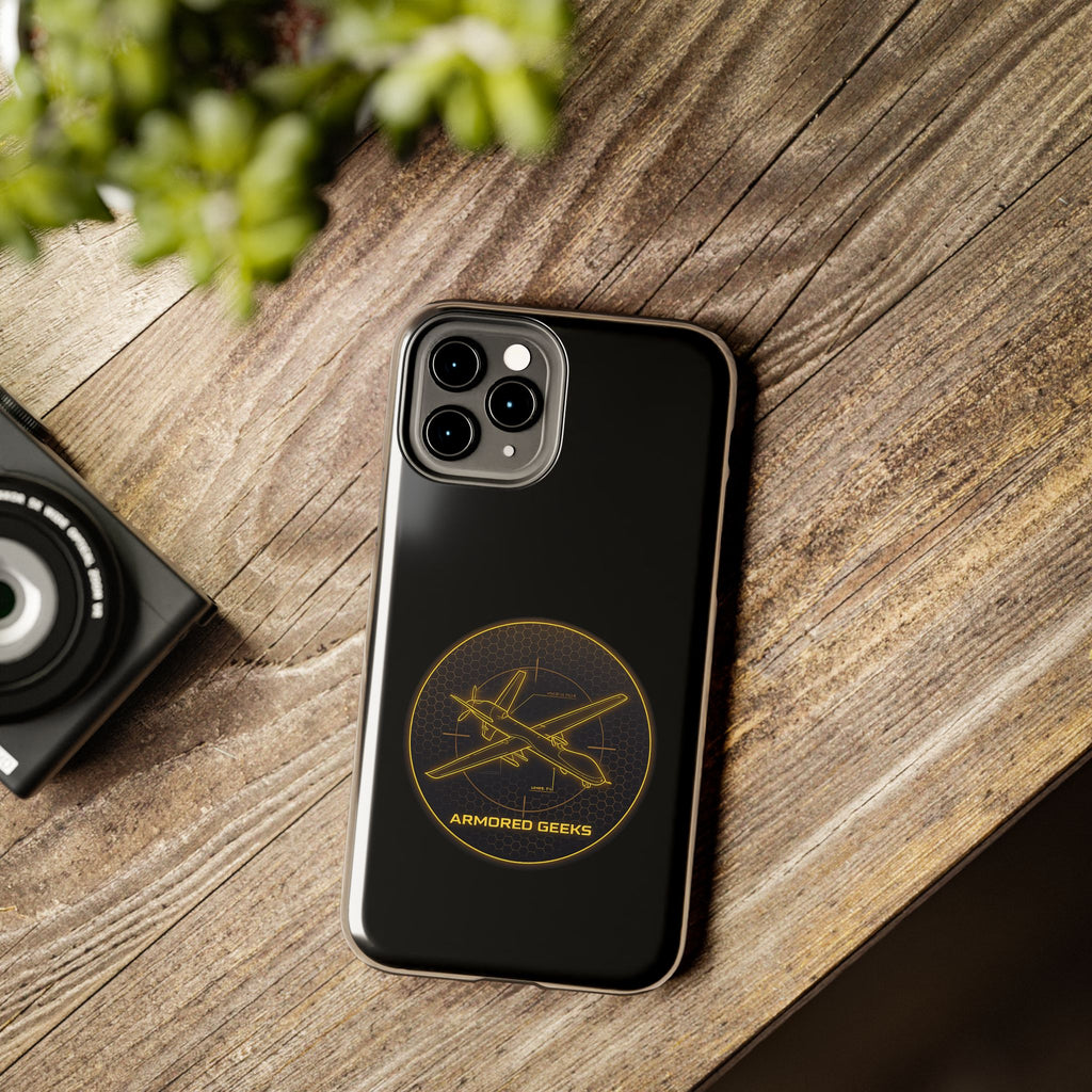 Tough Phone Case — Armored Geeks Drone Emblem (Black & Gold)