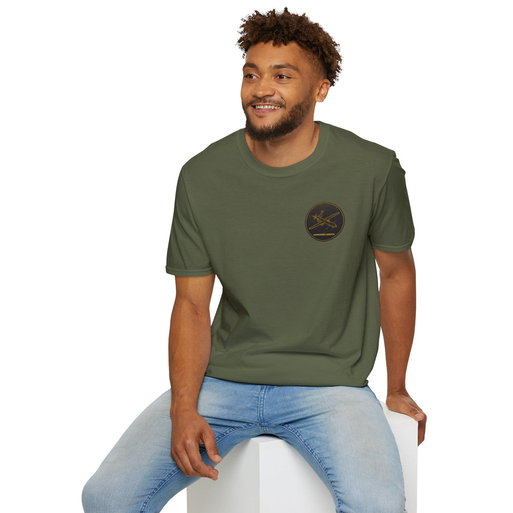 Fishing Crew T-Shirt — Golden Rod & Reel Pocket Logo Tee