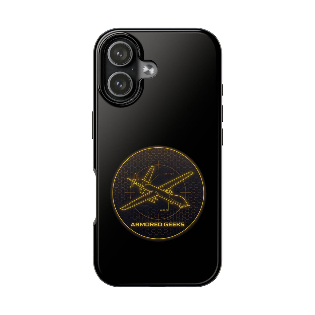 Tough Phone Case — Armored Geeks Drone Emblem (Black & Gold)