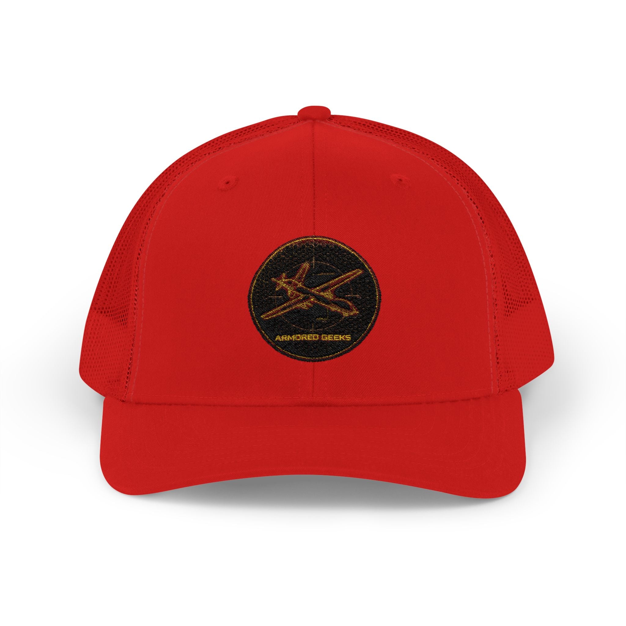 Embroidered Sunrise Wave Snapback Trucker Cap