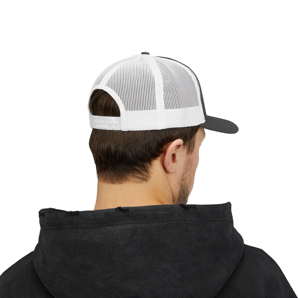 Embroidered Sunrise Wave Snapback Trucker Cap