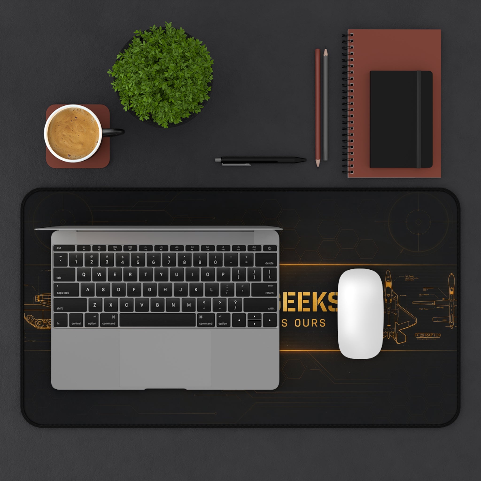 Armored Geeks Gaming Desk Mat — 'The Battlefield Is Ours' Military Mouse Pad