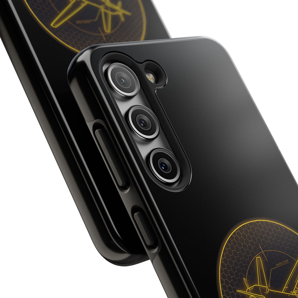 Tough Phone Case — Armored Geeks Drone Emblem (Black & Gold)