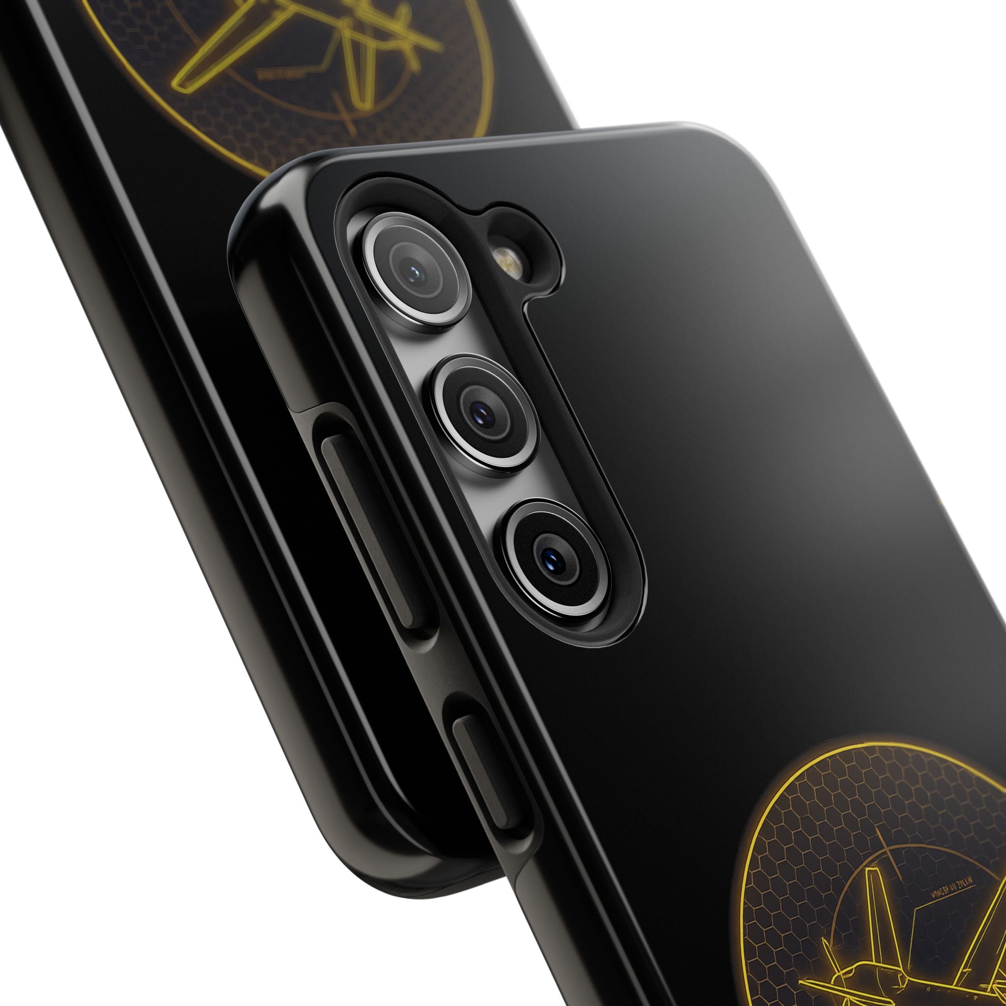 Tough Phone Case — Armored Geeks Drone Emblem (Black & Gold)