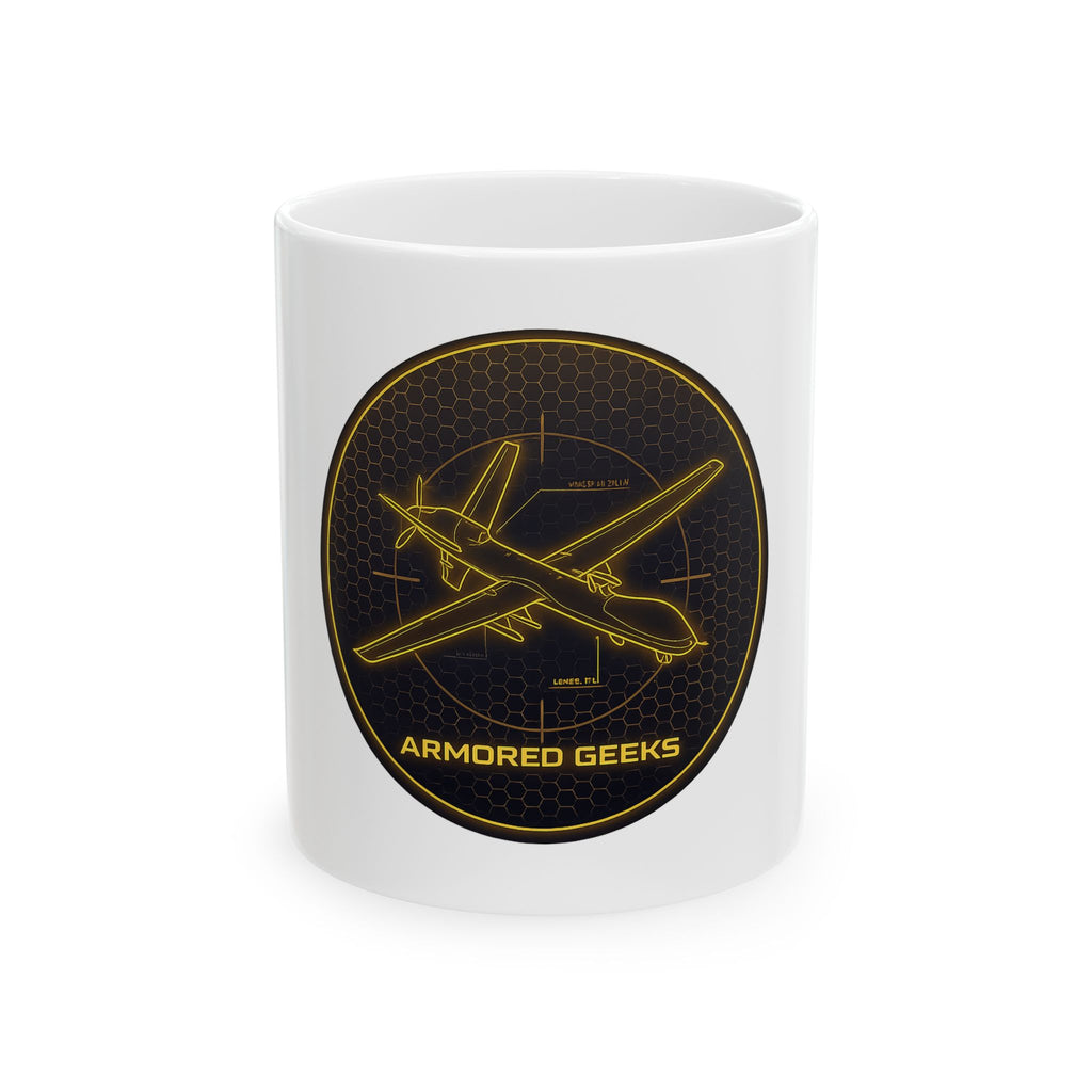 Armored Geeks Coffee Mug — “The Battlefield Is Ours” Ceramic Gamer Tank Mug (11oz)