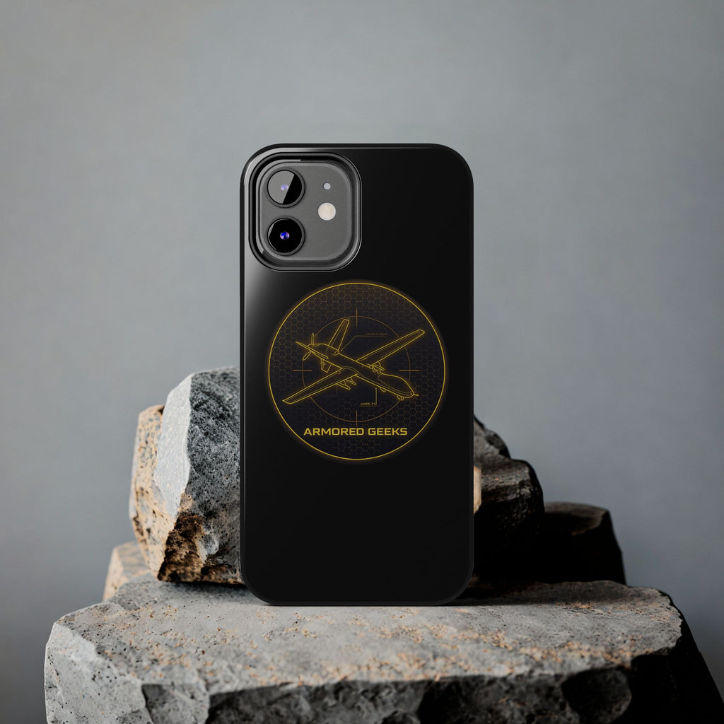 Tough Phone Case — Armored Geeks Drone Emblem (Black & Gold)