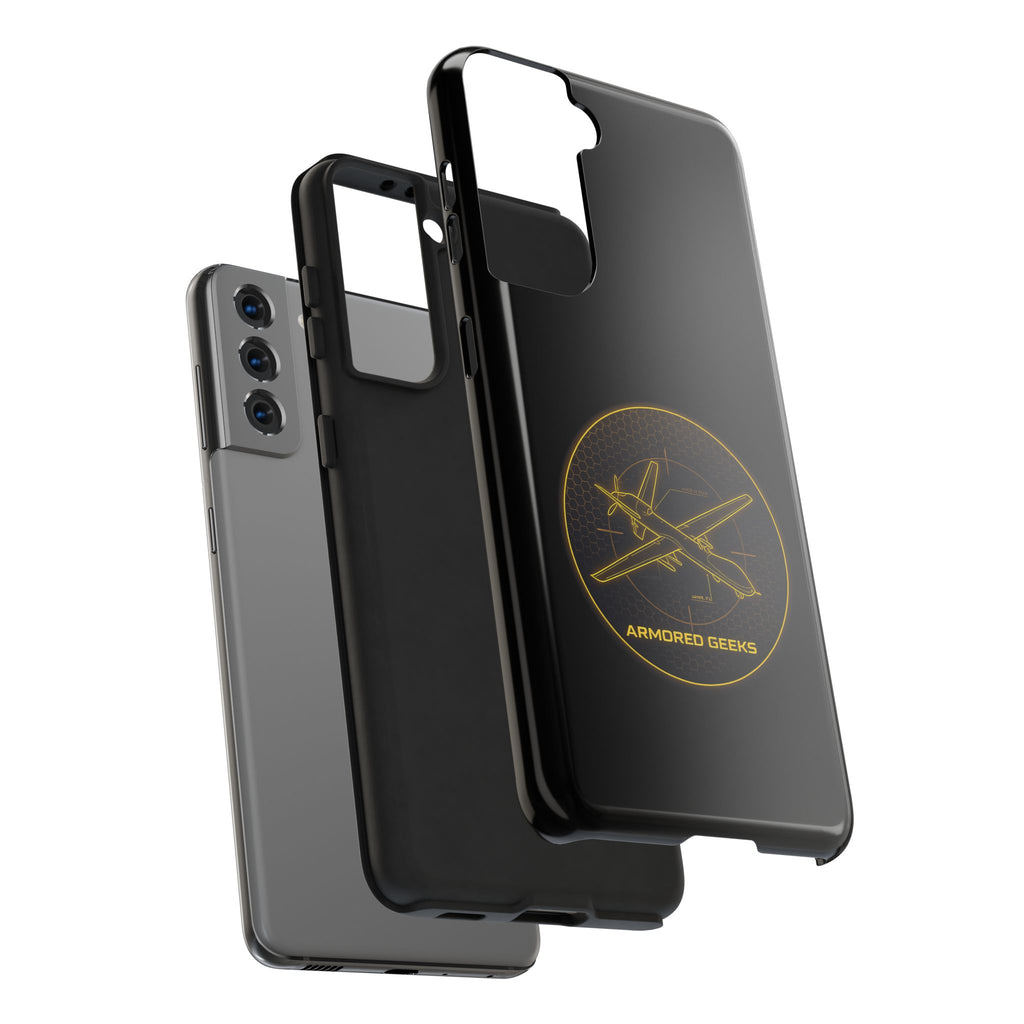 Tough Phone Case — Armored Geeks Drone Emblem (Black & Gold)