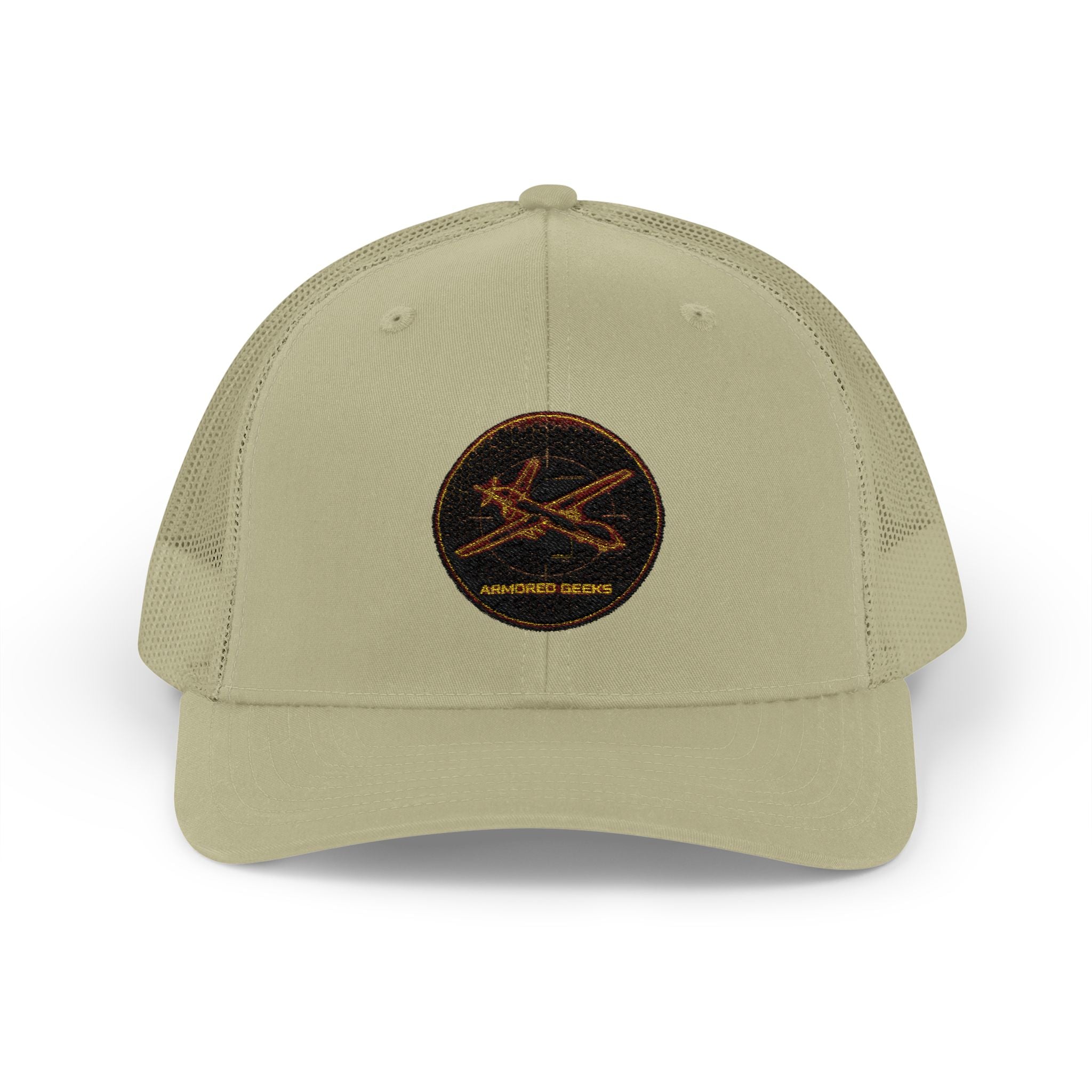 Embroidered Sunrise Wave Snapback Trucker Cap