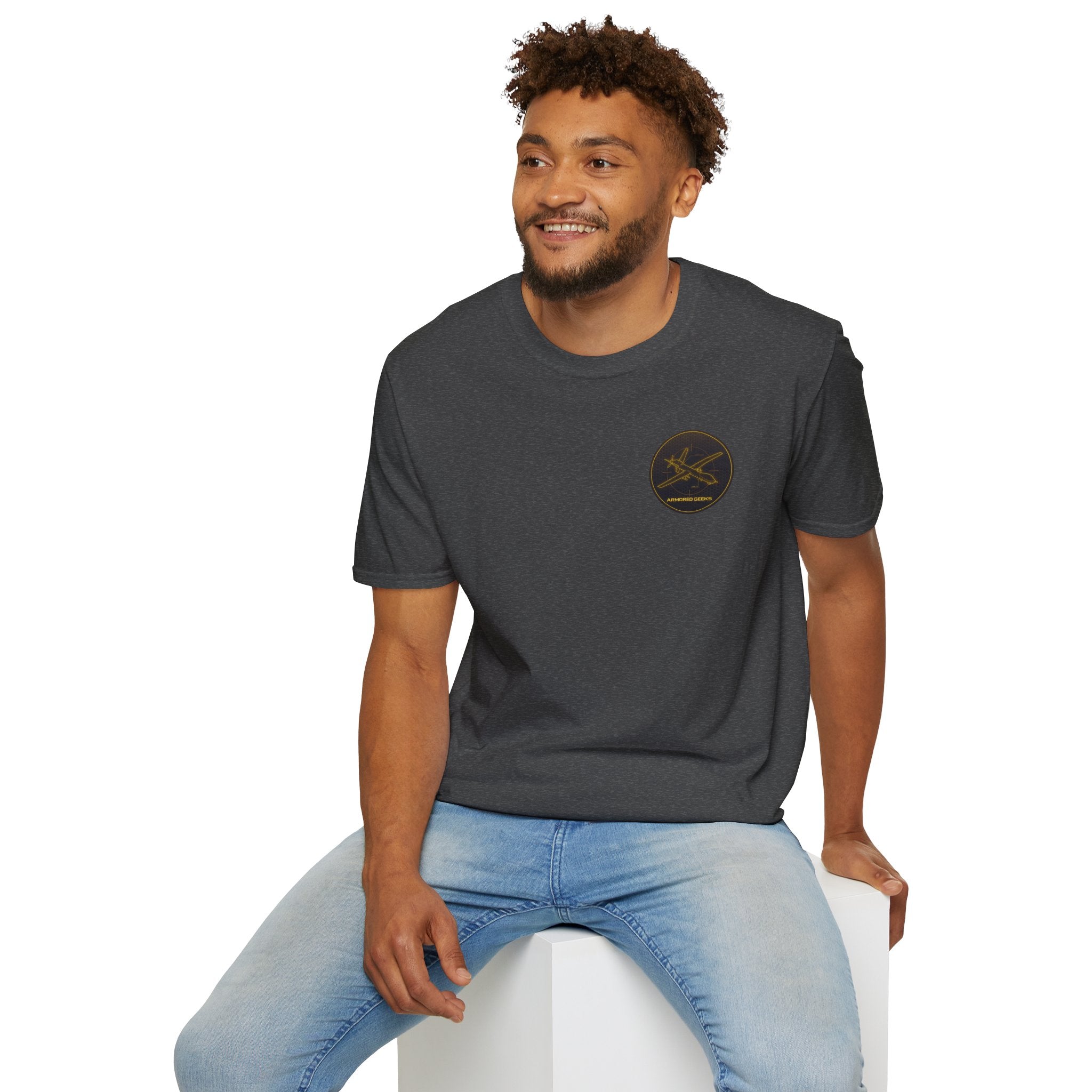 Fishing Crew T-Shirt — Golden Rod & Reel Pocket Logo Tee