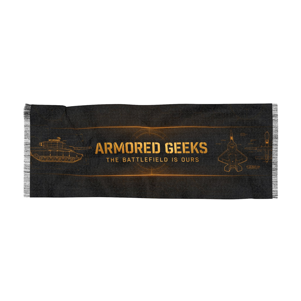 Armored Geeks Light Scarf — "The Battlefield Is Ours" Tank Scarf
