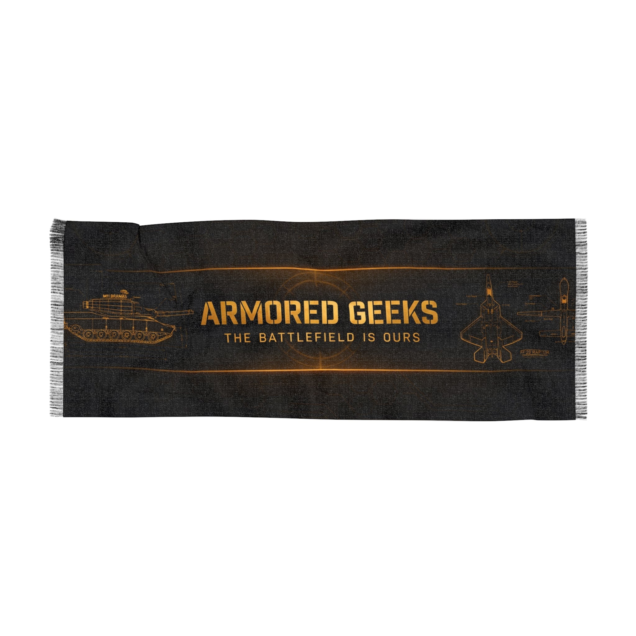 Armored Geeks Light Scarf — "The Battlefield Is Ours" Tank Scarf