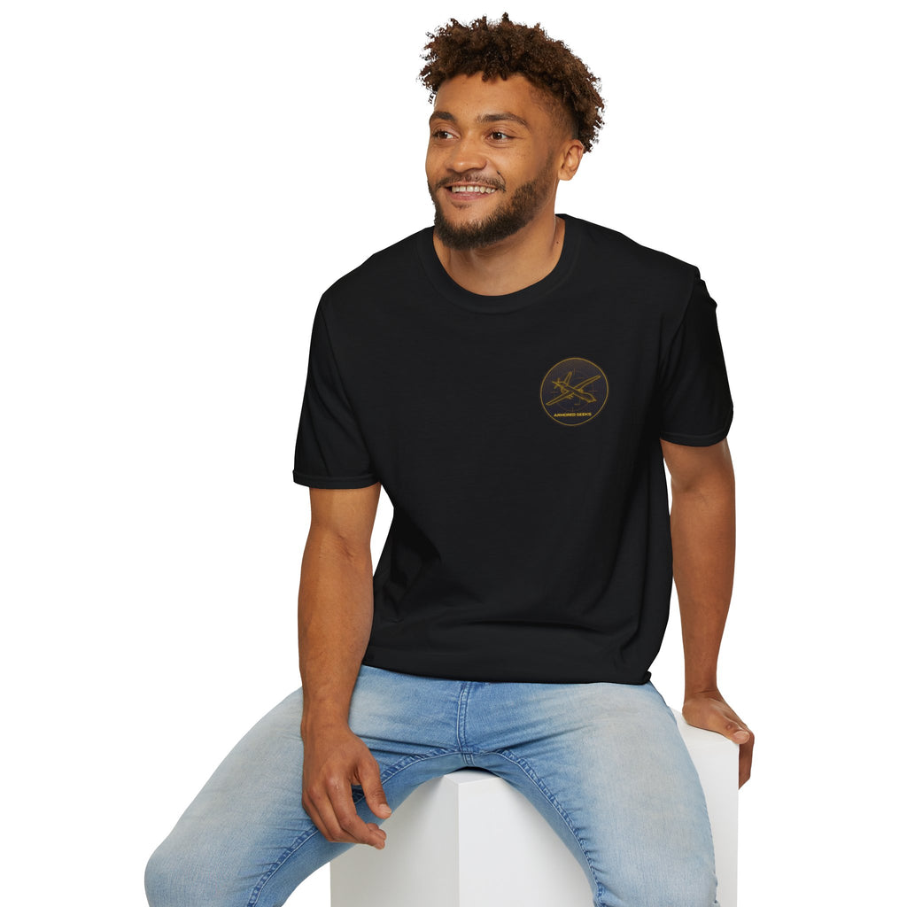 Fishing Crew T-Shirt — Golden Rod & Reel Pocket Logo Tee