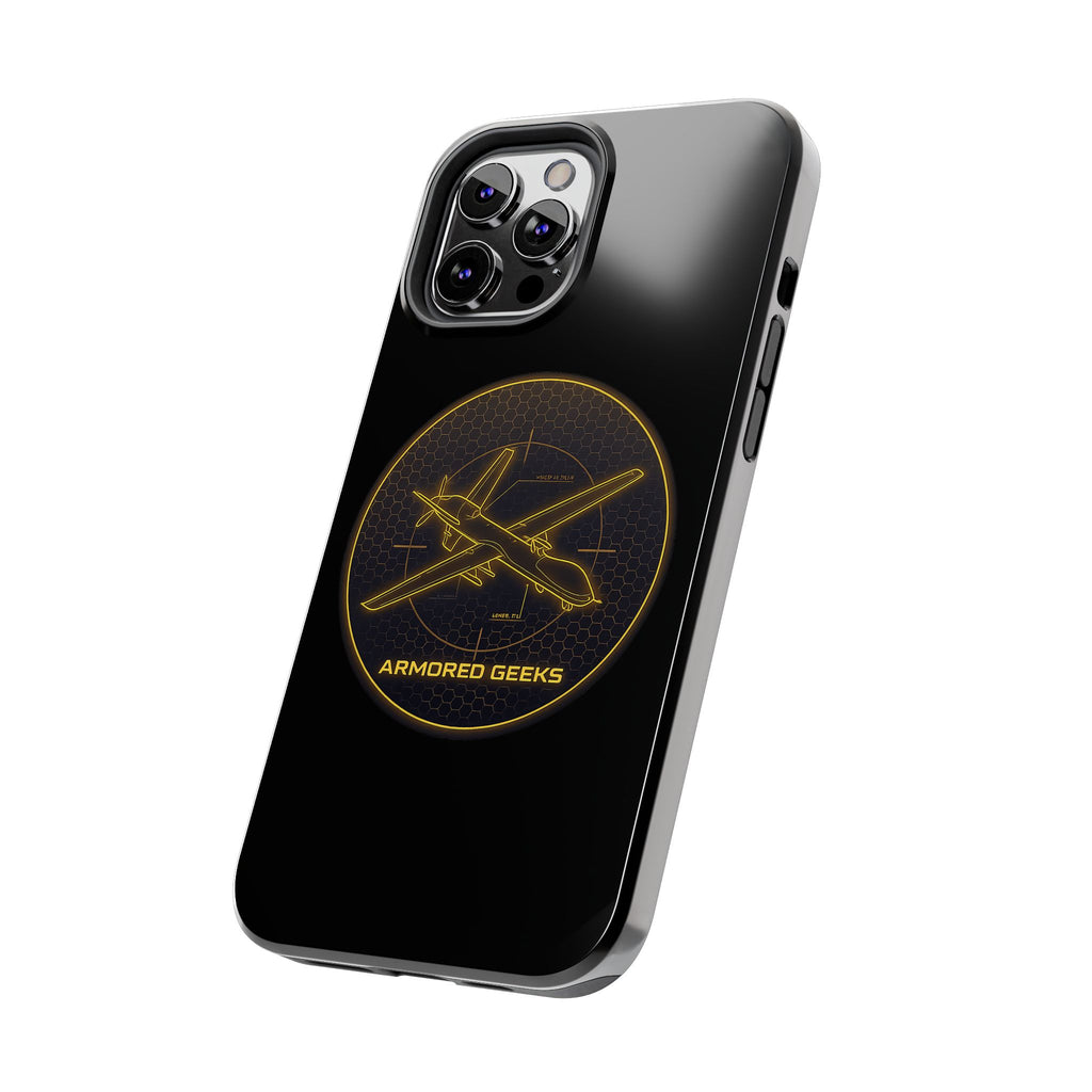 Tough Phone Case — Armored Geeks Drone Emblem (Black & Gold)