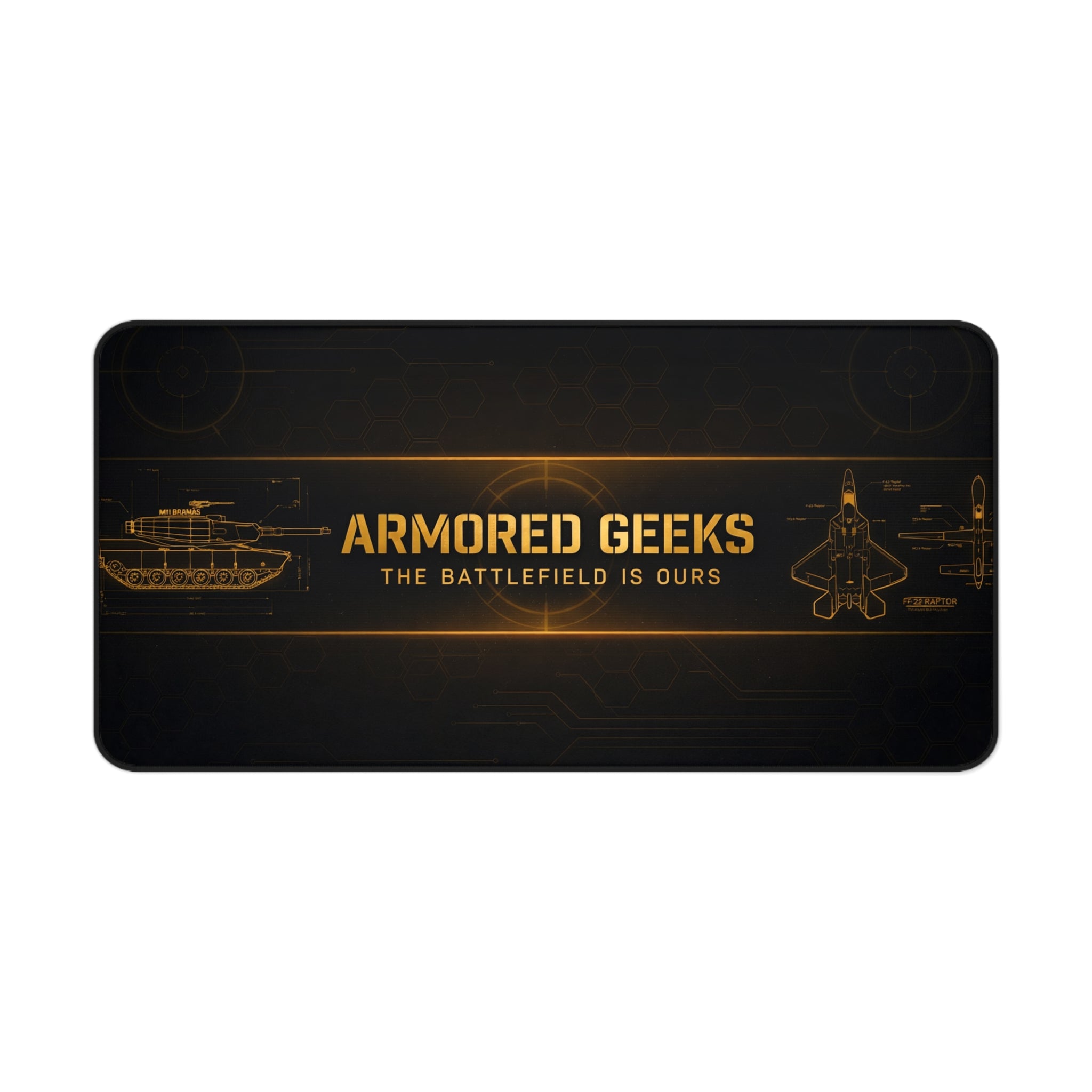 Armored Geeks Gaming Desk Mat — 'The Battlefield Is Ours' Military Mouse Pad