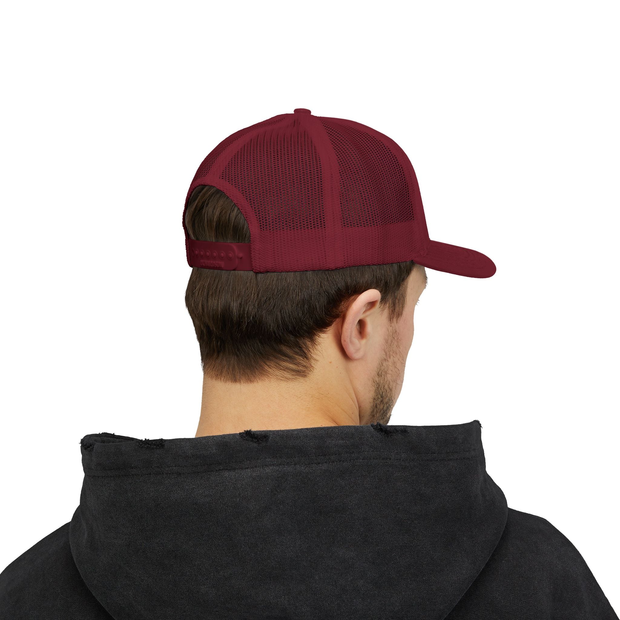 Embroidered Sunrise Wave Snapback Trucker Cap