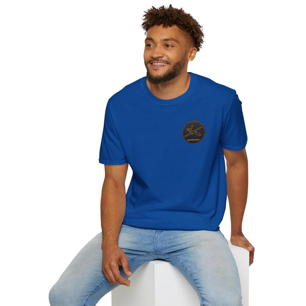 Fishing Crew T-Shirt — Golden Rod & Reel Pocket Logo Tee