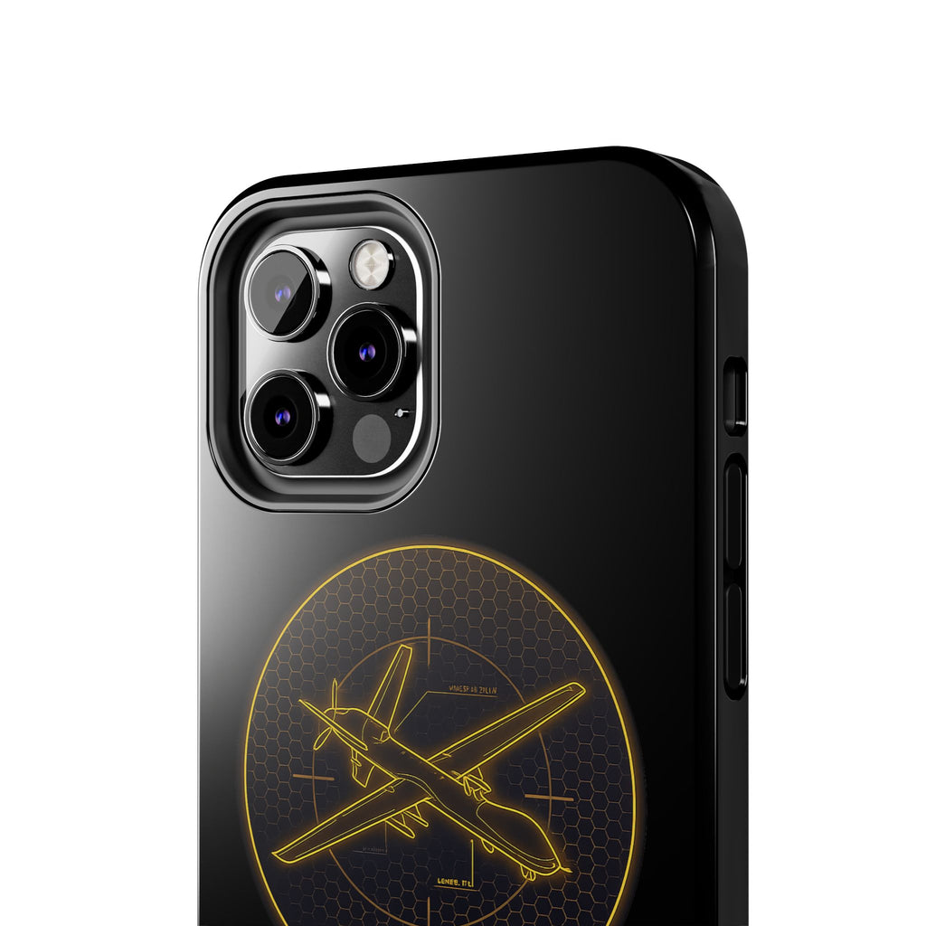 Tough Phone Case — Armored Geeks Drone Emblem (Black & Gold)